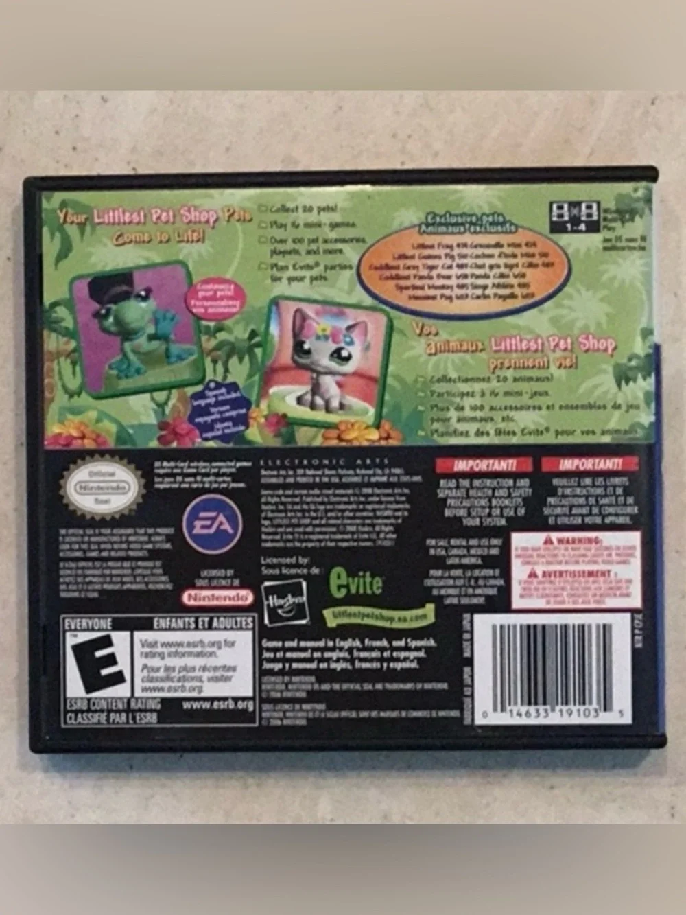 Littlest Pet Shop Jungle Nintendo DS Game LPS CIB Tested